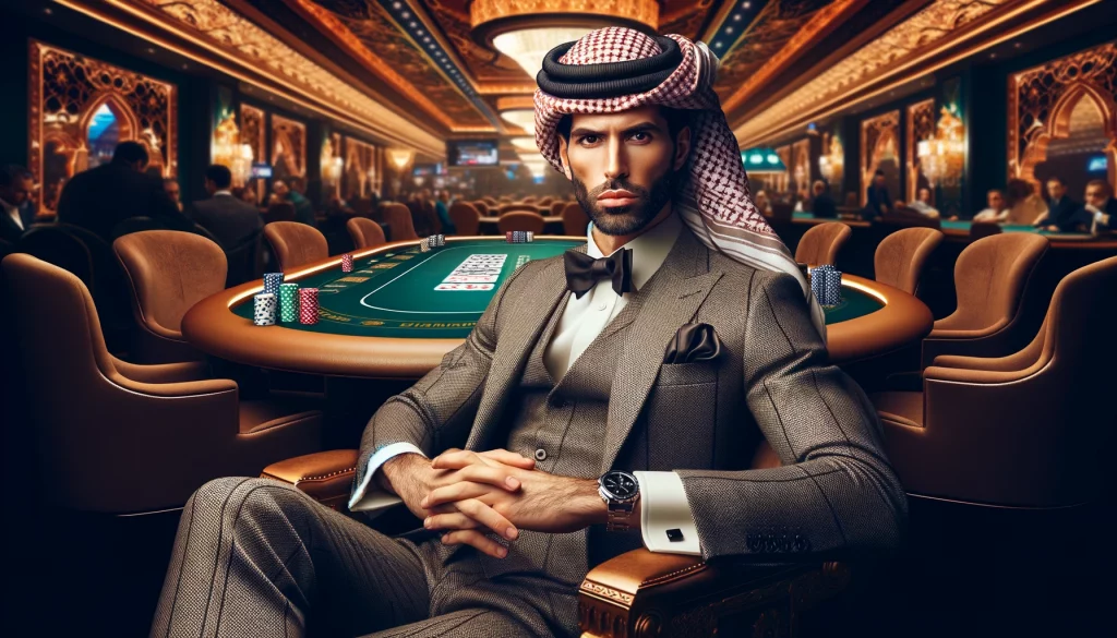 man playing in a casino